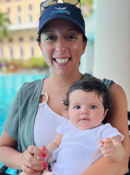 Ella Tejera with her mother